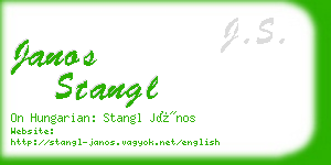 janos stangl business card